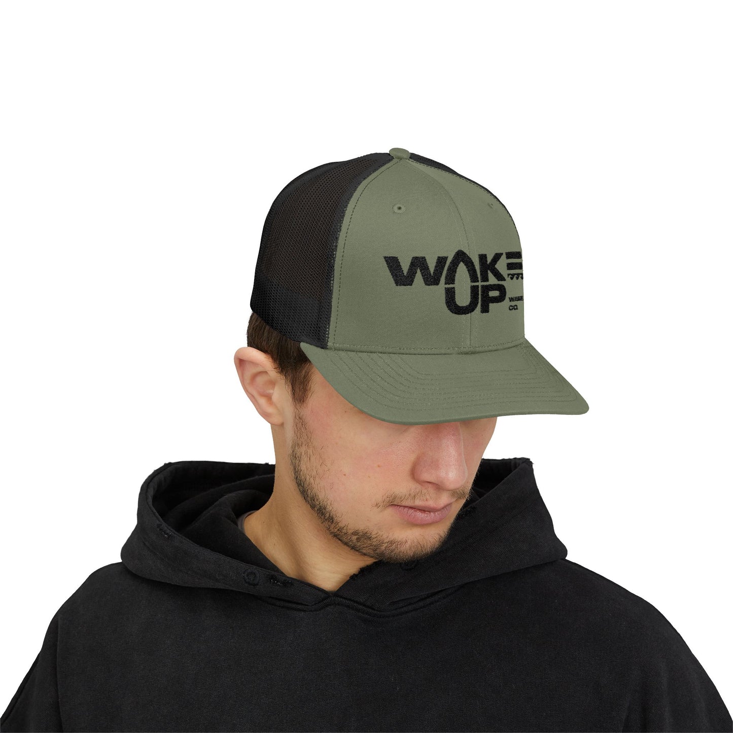 Wake Up Snapback (curved-bill) Trucker Hat