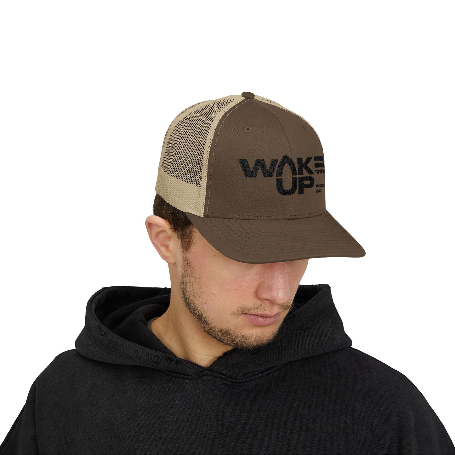 Wake Up Snapback (curved-bill) Trucker Hat