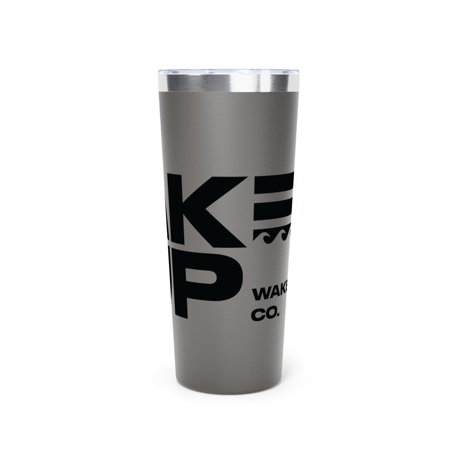 Wake Up Insulated Tumbler, 22oz- White/Gray/Red