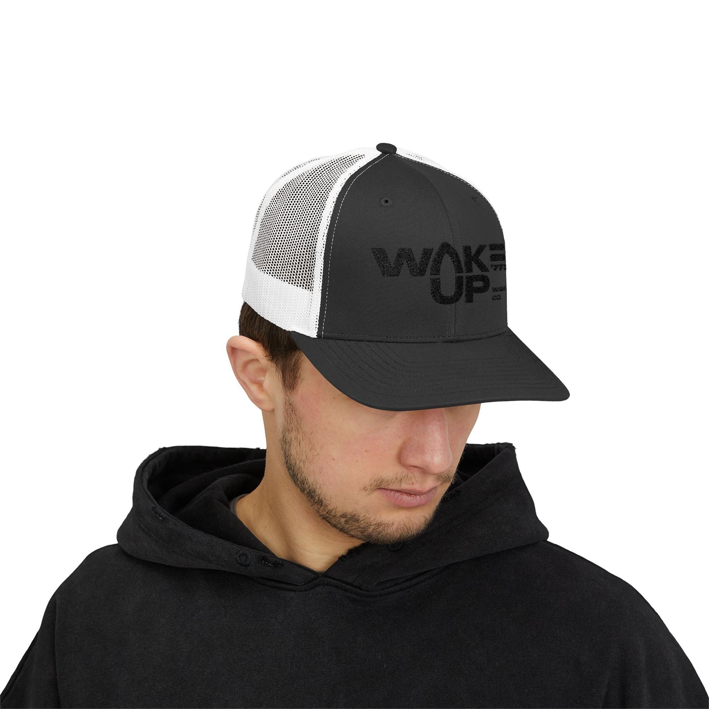 Wake Up Snapback (curved-bill) Trucker Hat