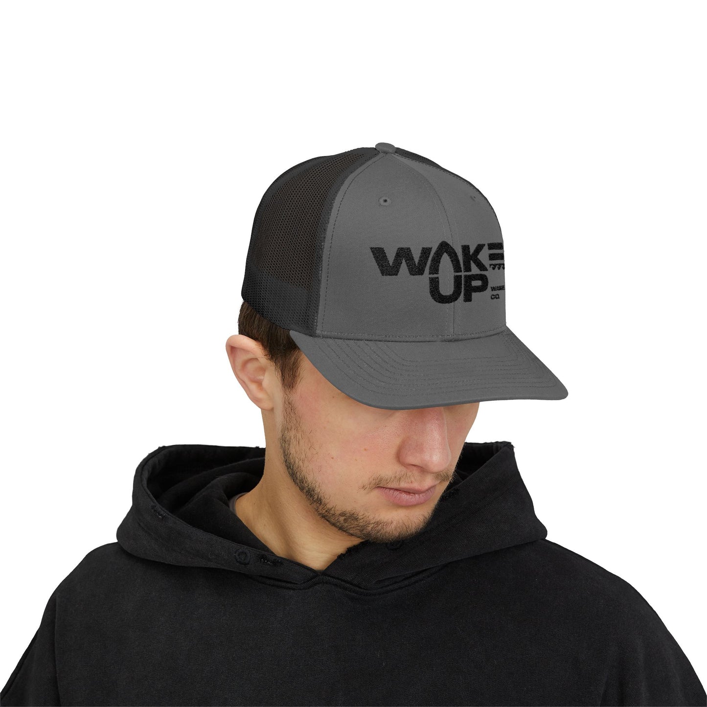 Wake Up Snapback (curved-bill) Trucker Hat