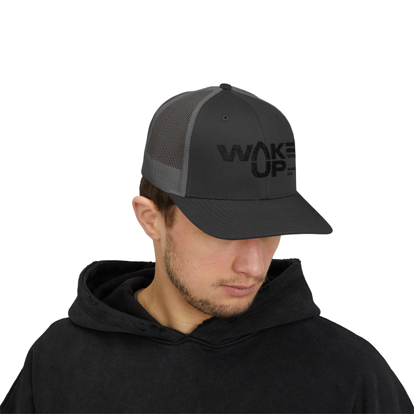 Wake Up Snapback (curved-bill) Trucker Hat