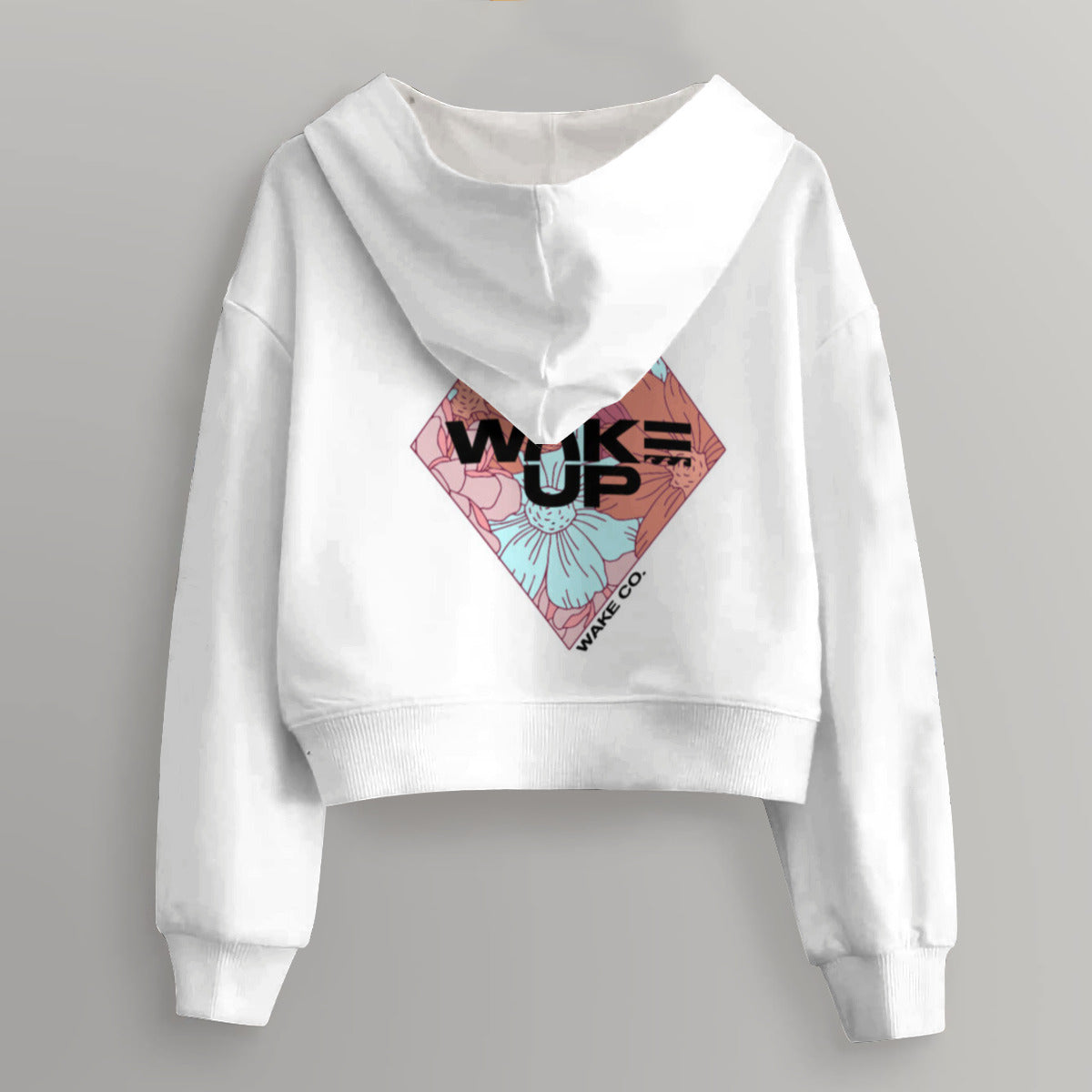 Lady's floral Cropped Hoodie